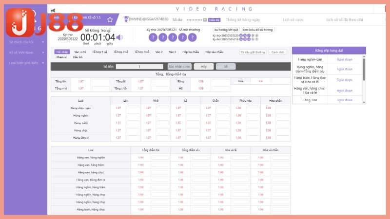 Hướng dẫn cách tham gia chơi xổ số J88