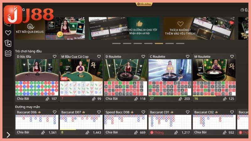 Vì sao nên tham gia chơi game tại Live Casino J88?